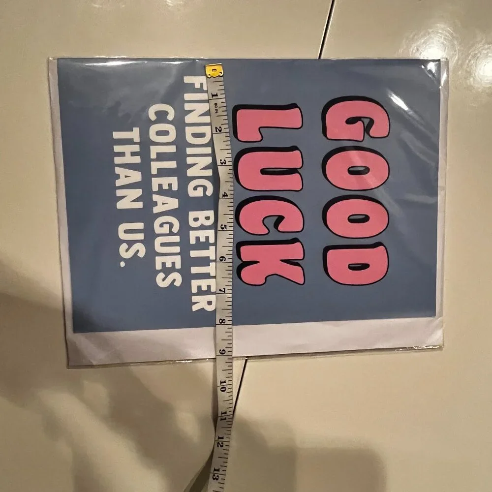 Good Luck Card‎ / Next Job (Humorous / Extra Large Card / new)